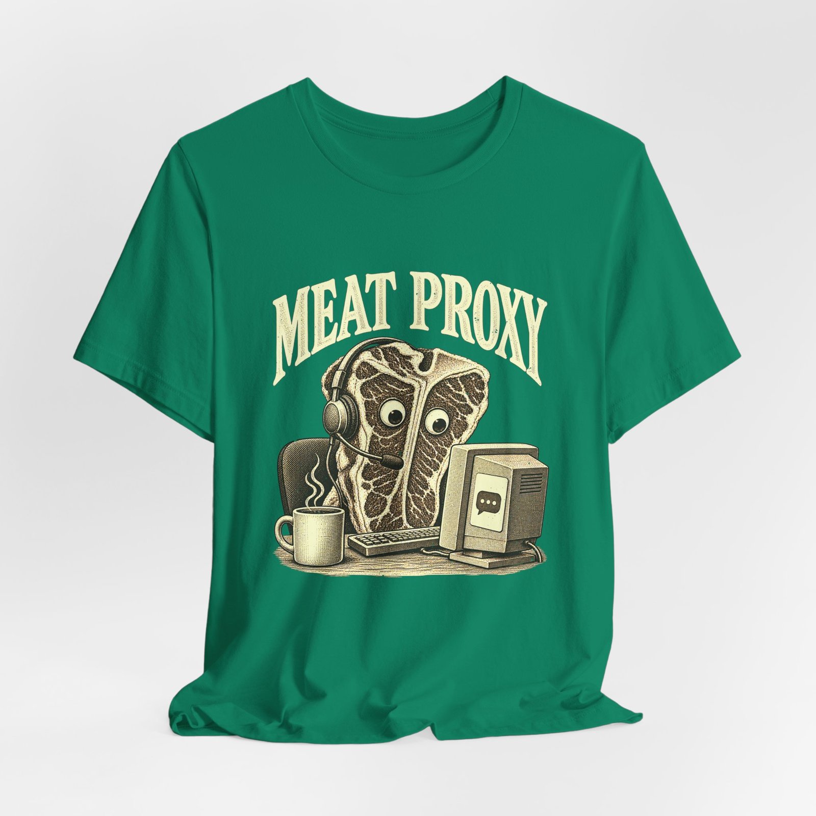 MEAT PROXY Funny Steak AI Computer Pun Graphic Tee - Image 16