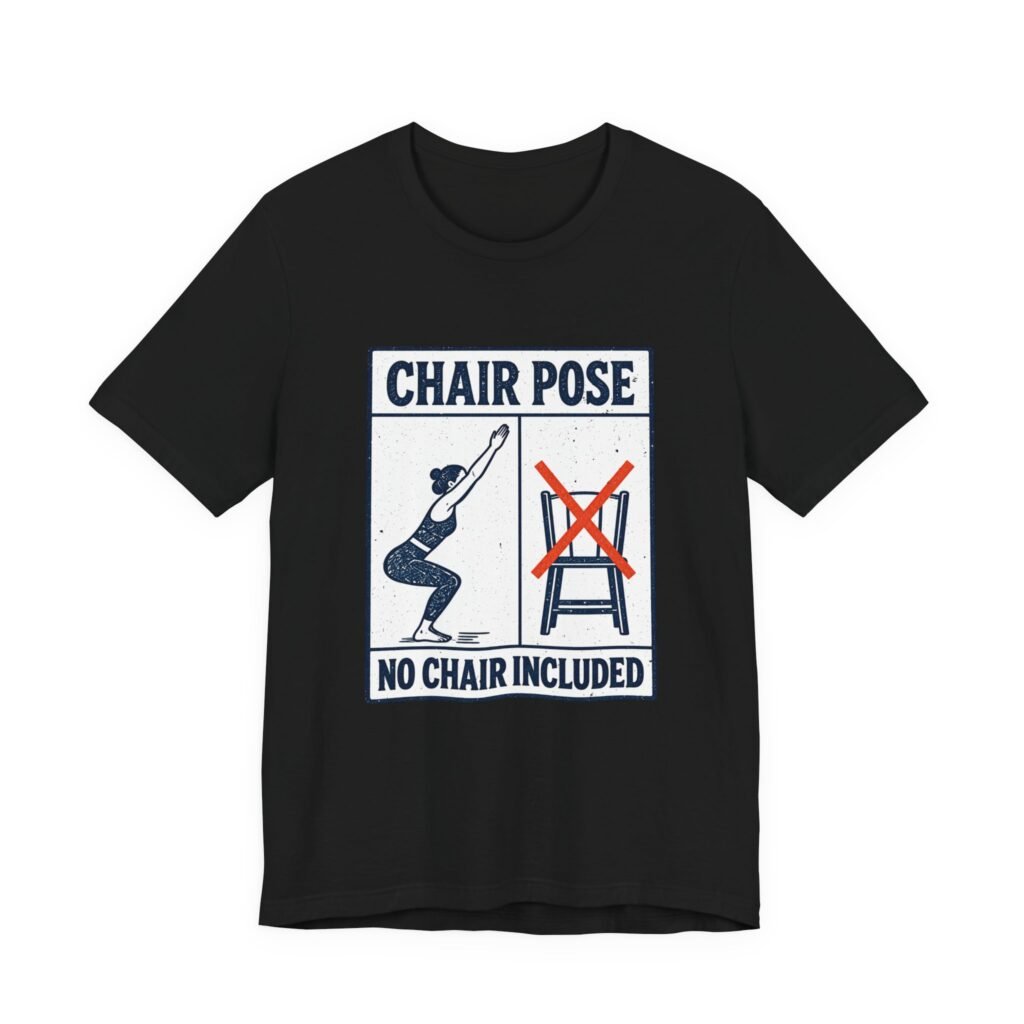 Chair Pose Yoga Exercise Humor