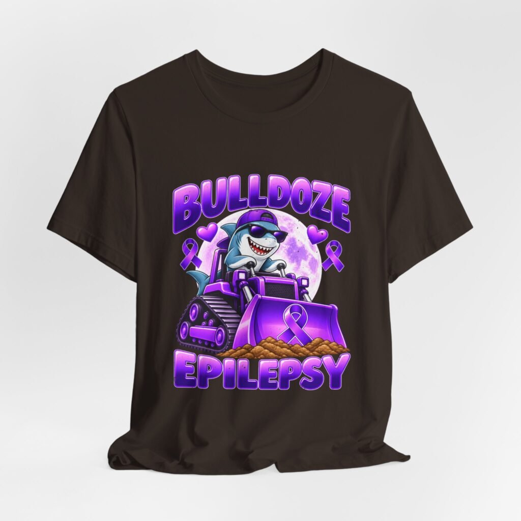 Bulldoze Epilepsy Shark Awareness Design