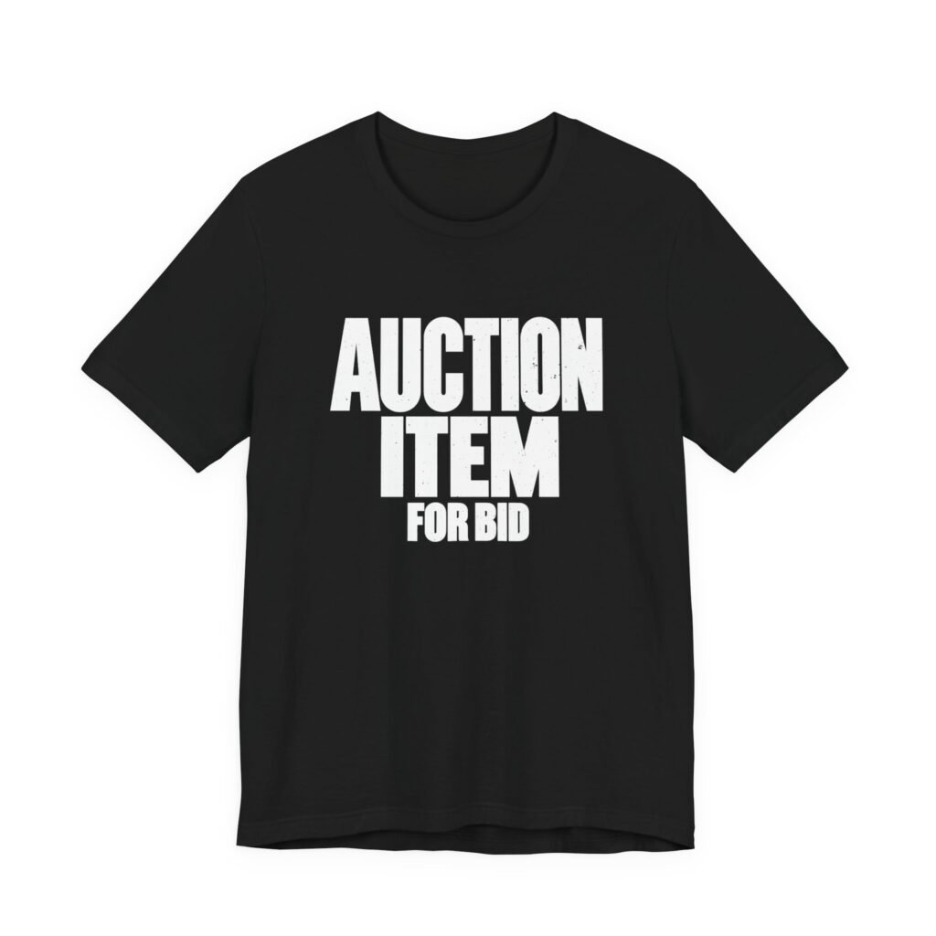 Auction Item for Bid Lettering