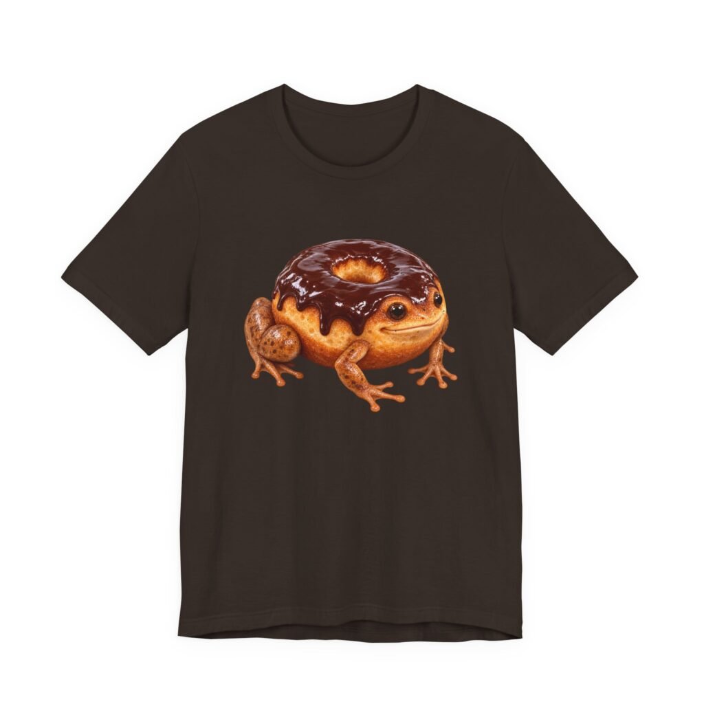 Funny Frog Doughnut With Chocolate Icing