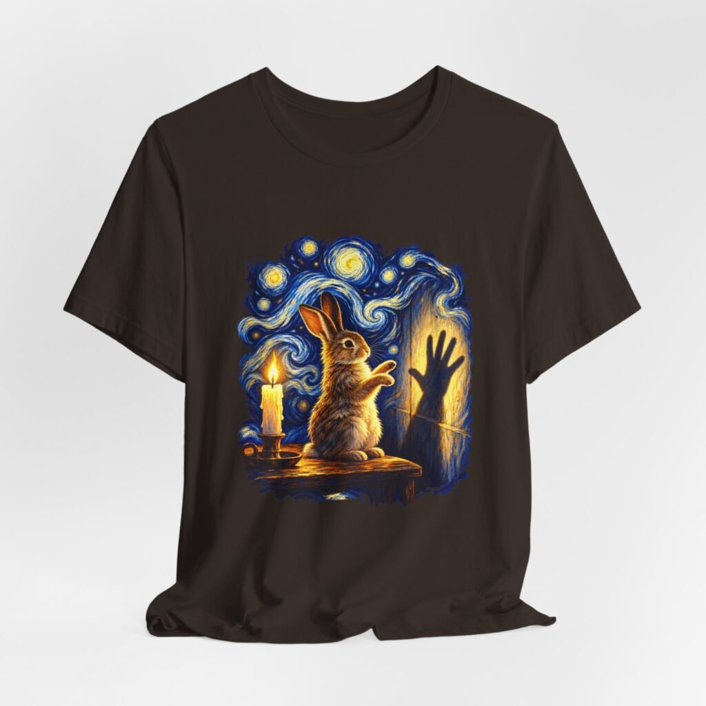 Funny Rabbit Puppet Human Hand Shadow Graphic Tee