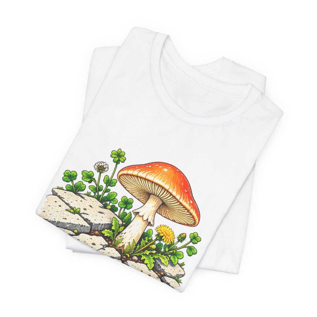 Sidewalk Naturalist Mushroom Wildflowers Graphic Tee