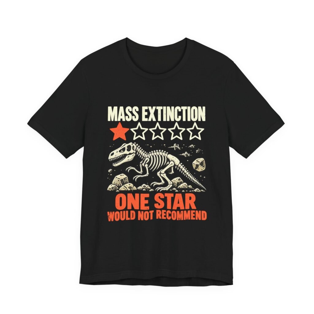 Funny Dinosaur Reading Says Mass Extinction Gets