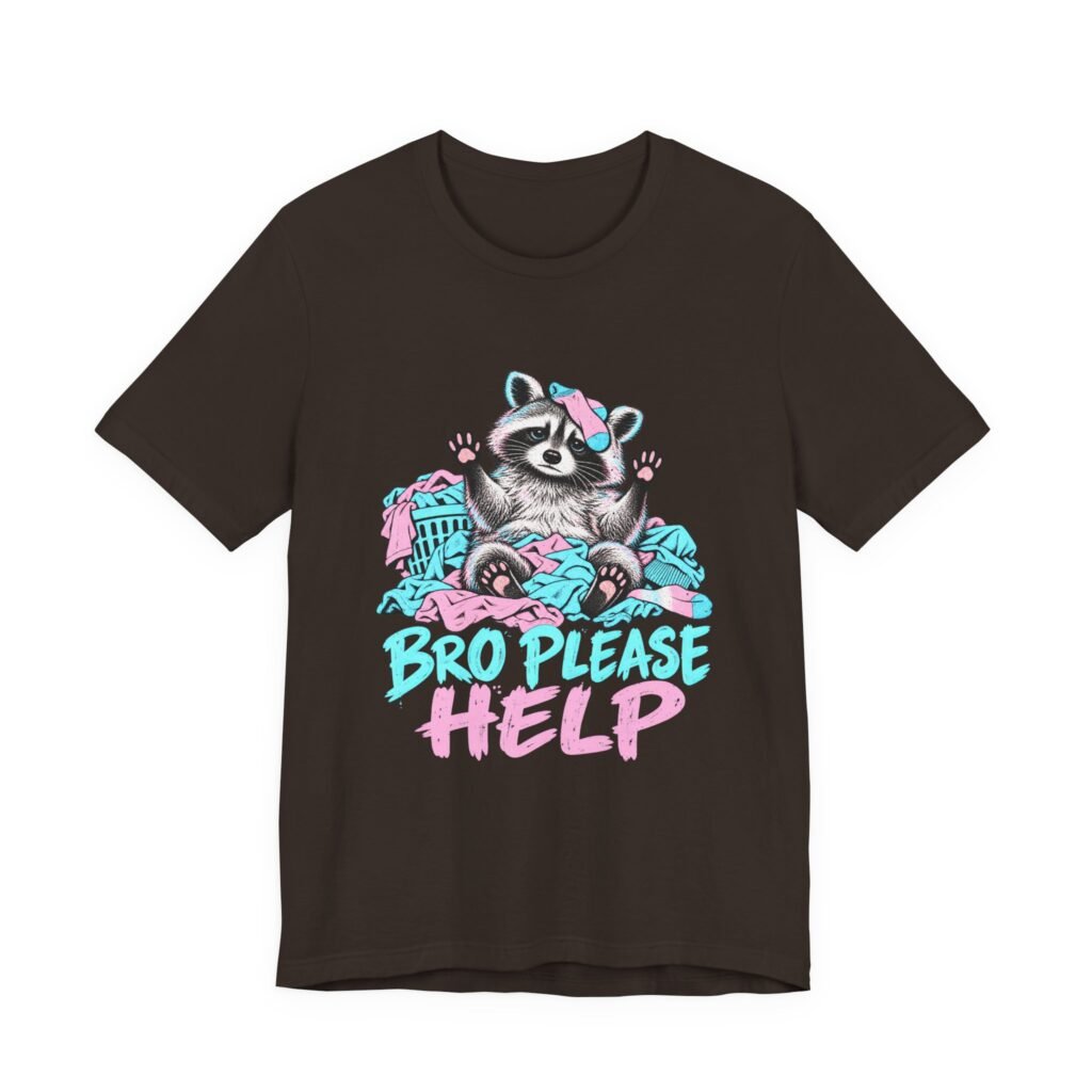 Funny Laundry Raccoon with a Plea for Help
