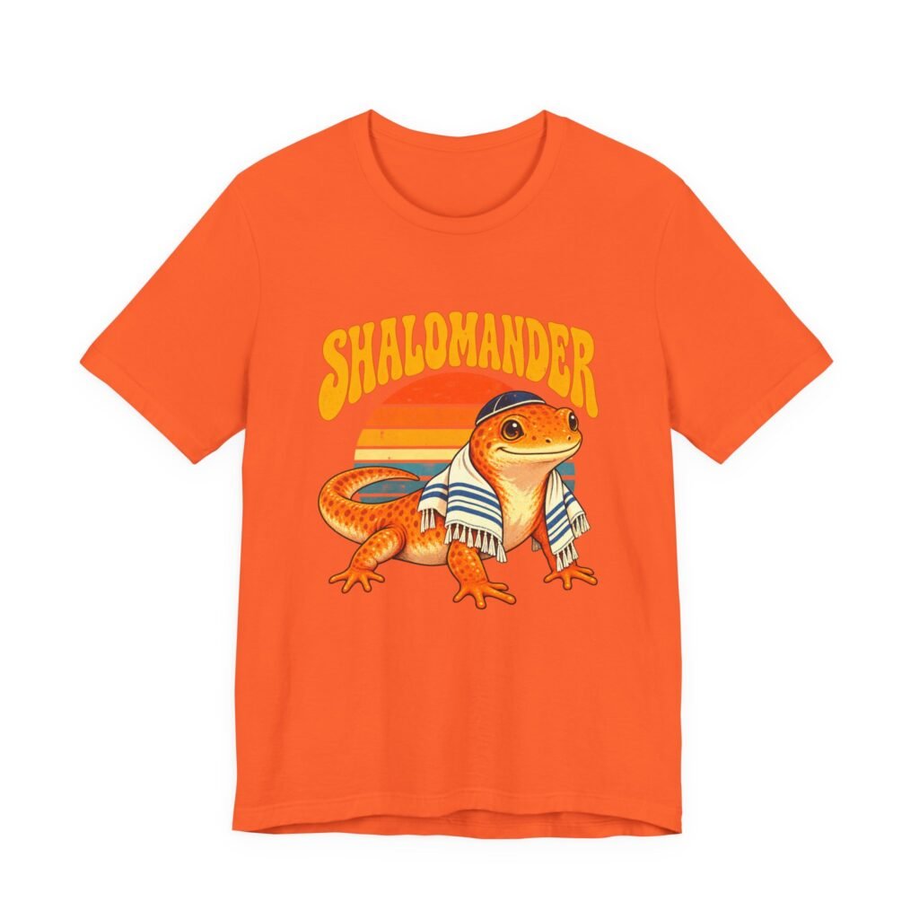 SALAMANDER Orange Spotted Amphibian Illustration