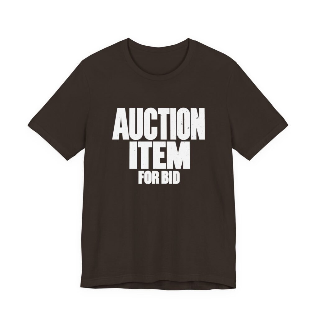 Auction Item for Bid Lettering