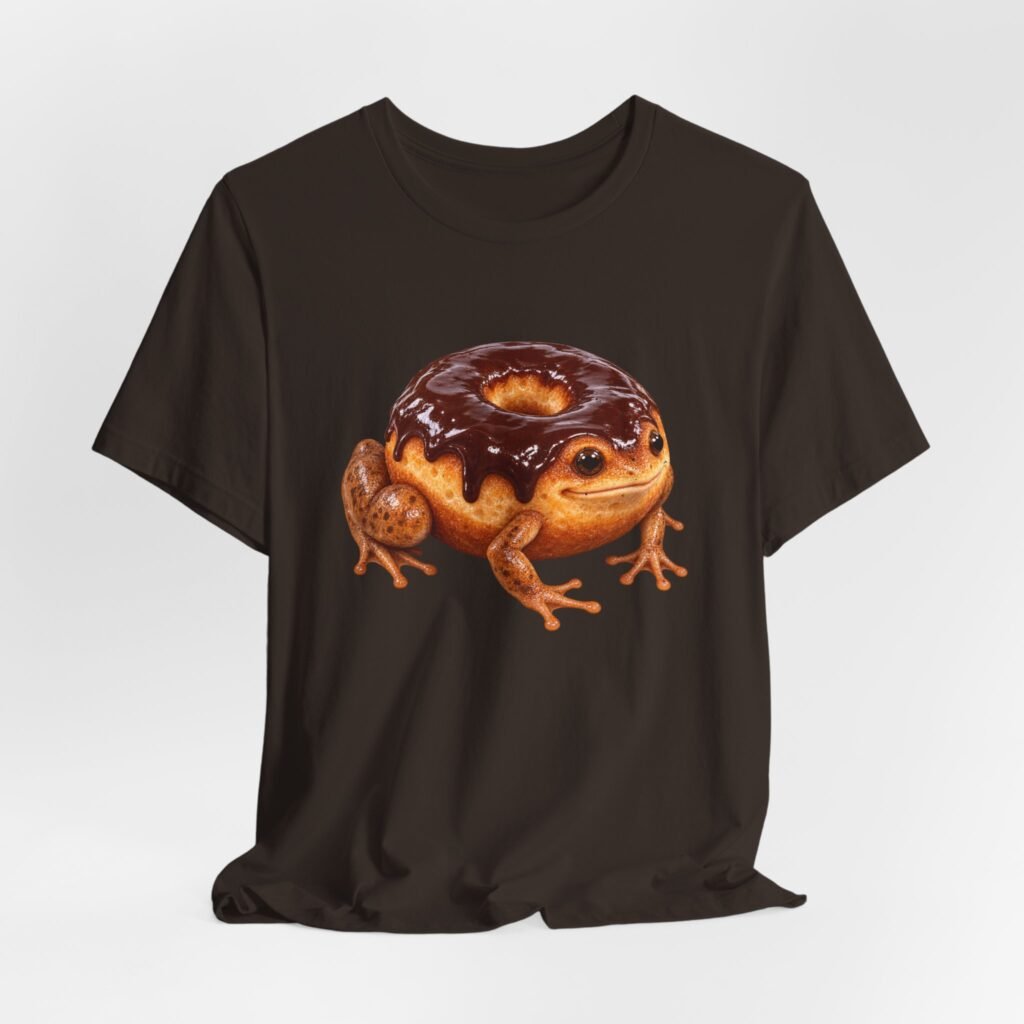 Funny Frog Doughnut With Chocolate Icing