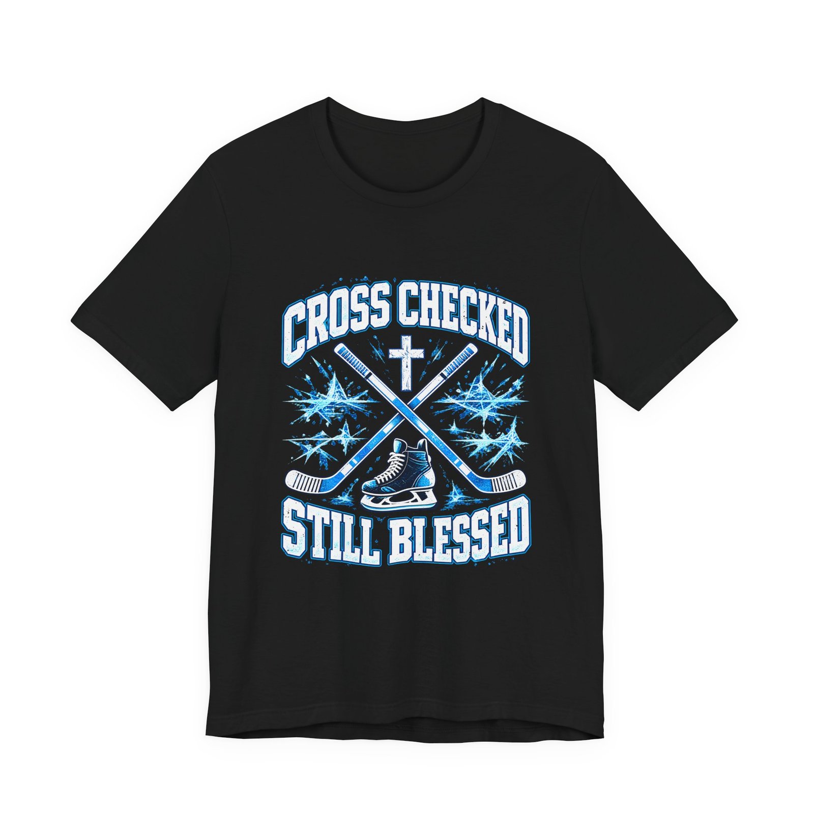 Cross Checked Still Blessed Hockey Design - Image 5