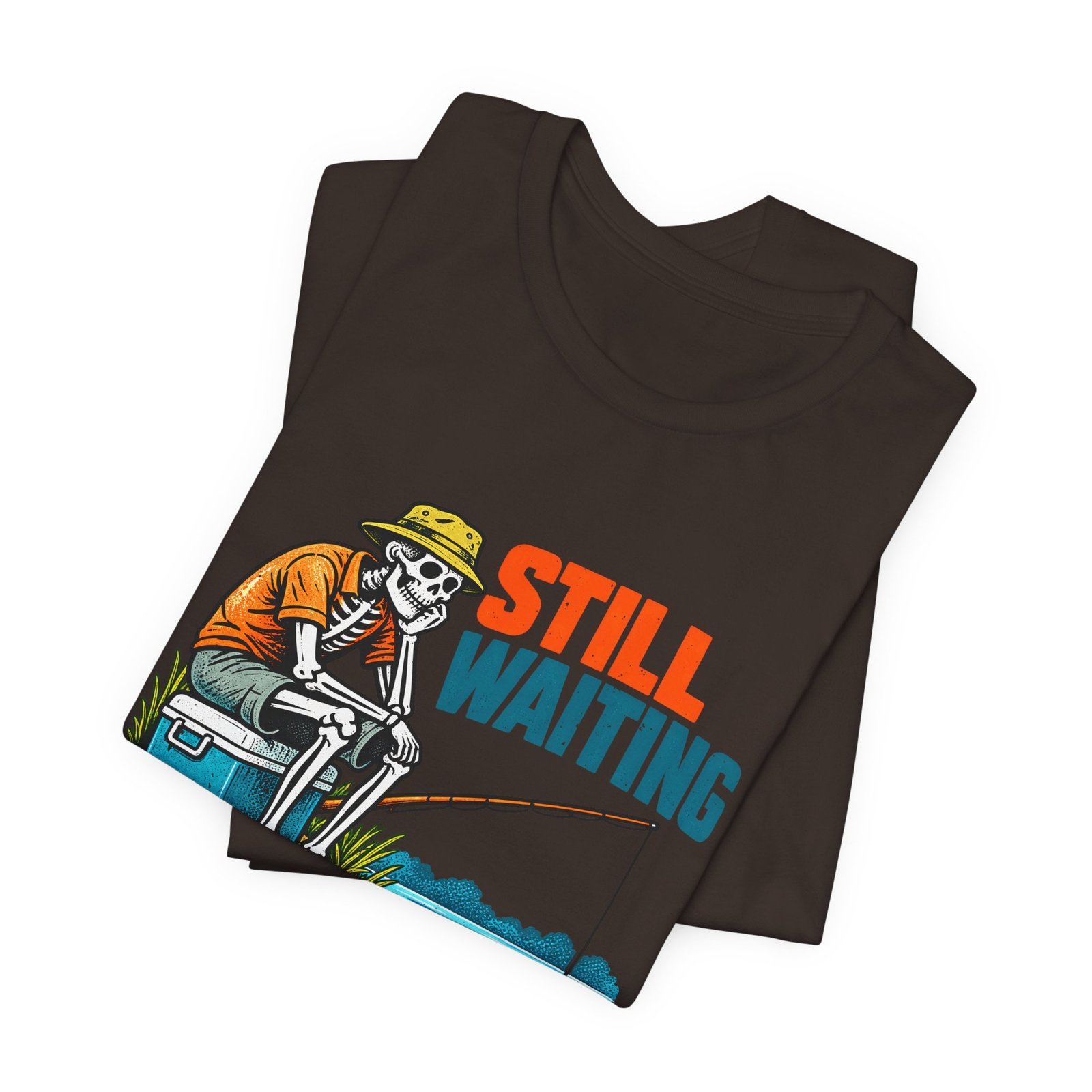 Still Waiting Skeleton Fishing Illustration - Image 11