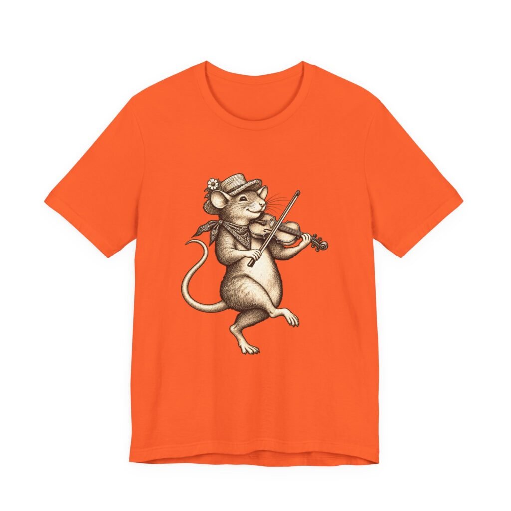 Mouse Violinist Country Music Illustration