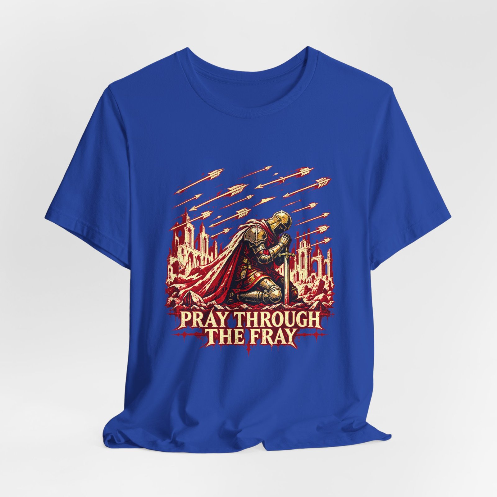 Pray Through Fray Christian Prayer Faith Graphic Tee - Image 20