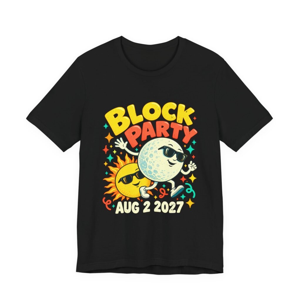 Block Summer Party Sun Total Solar Eclipse and Moon August 2 2027