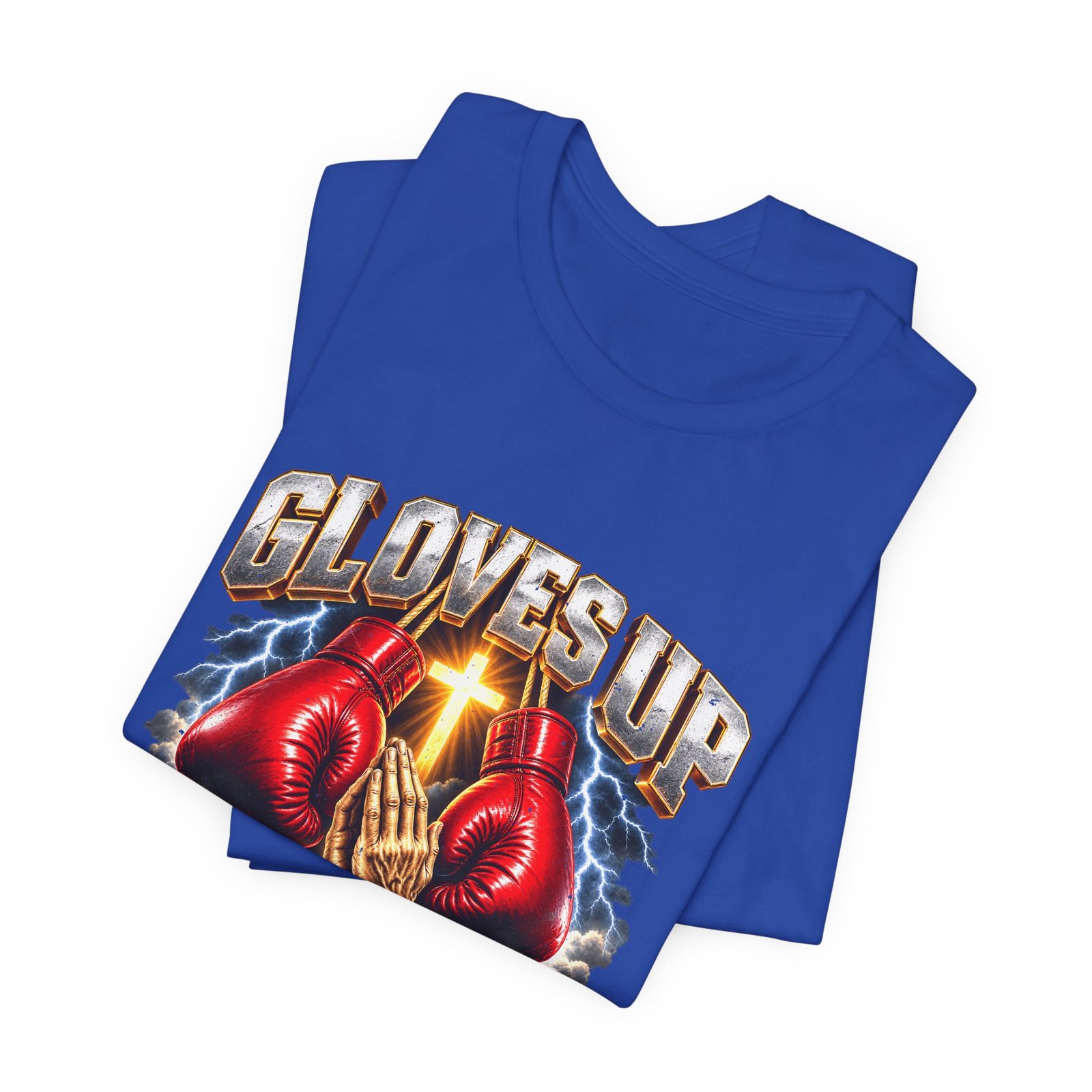 Gloves Up Knees Down Boxing Prayer Design - Image 19