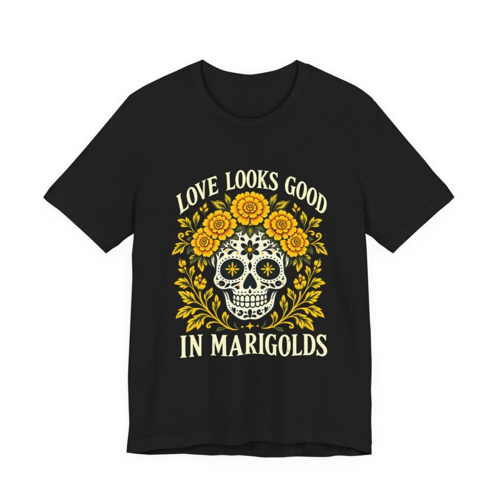 Marigold Sugar Skull for Día Muertos