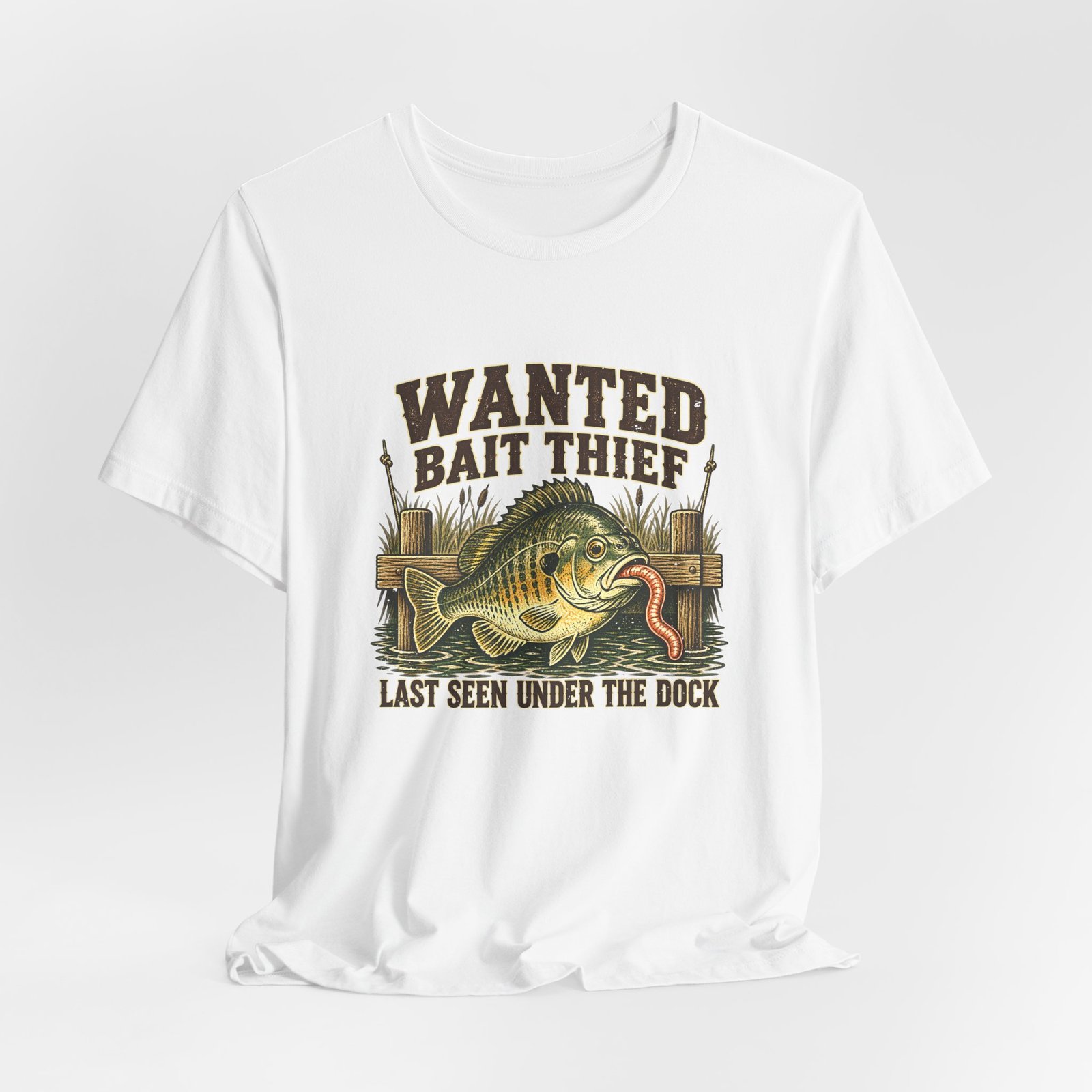 Wanted Bait Thief Bass Fishing Design - Image 4