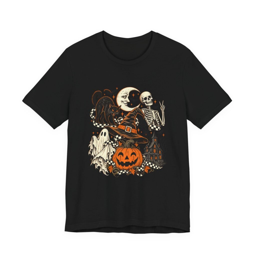 Playful Halloween and Skeleton Scene
