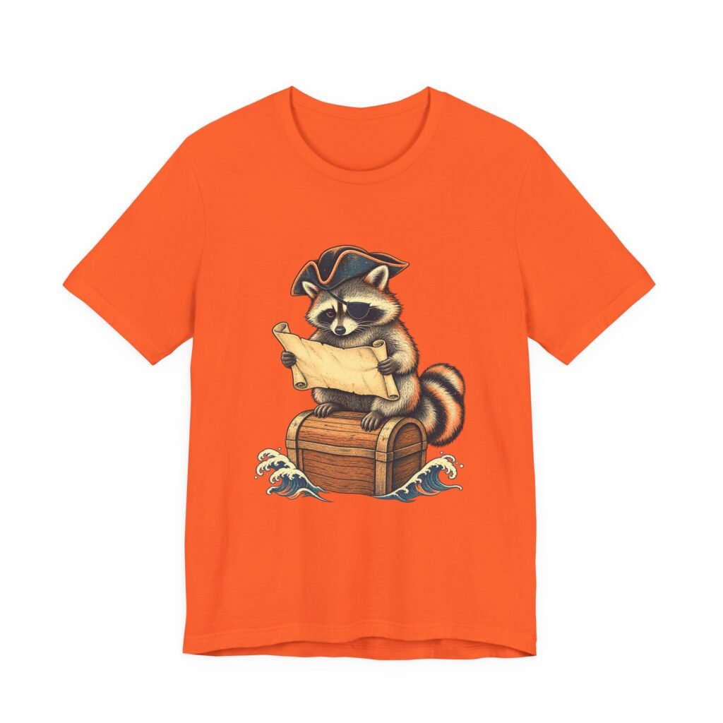 Raccoon Pirate Treasure Hunt Illustration