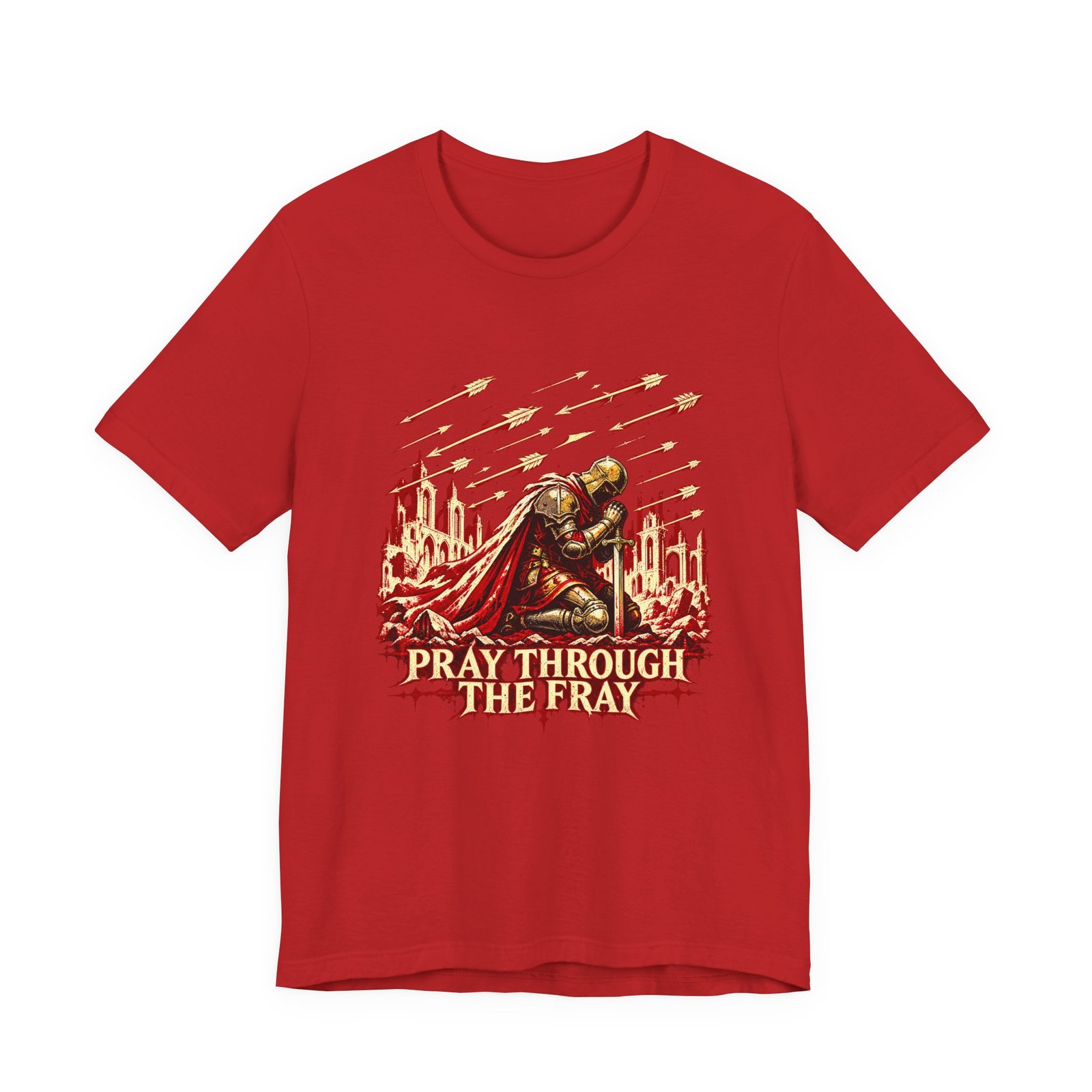 Pray Through Fray Christian Prayer Faith Graphic Tee - Image 29