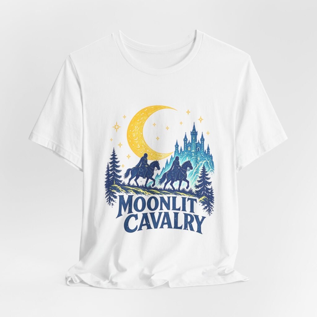 Moonlit Cavalry Horse Riders and Castle