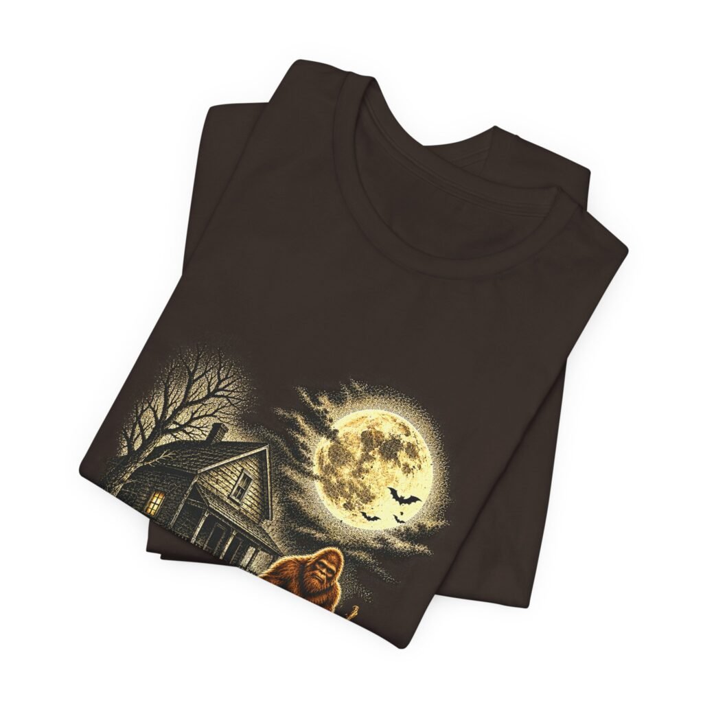 Bigfoot Halloween Trick Or Treat Pumpkin Graphic Tee