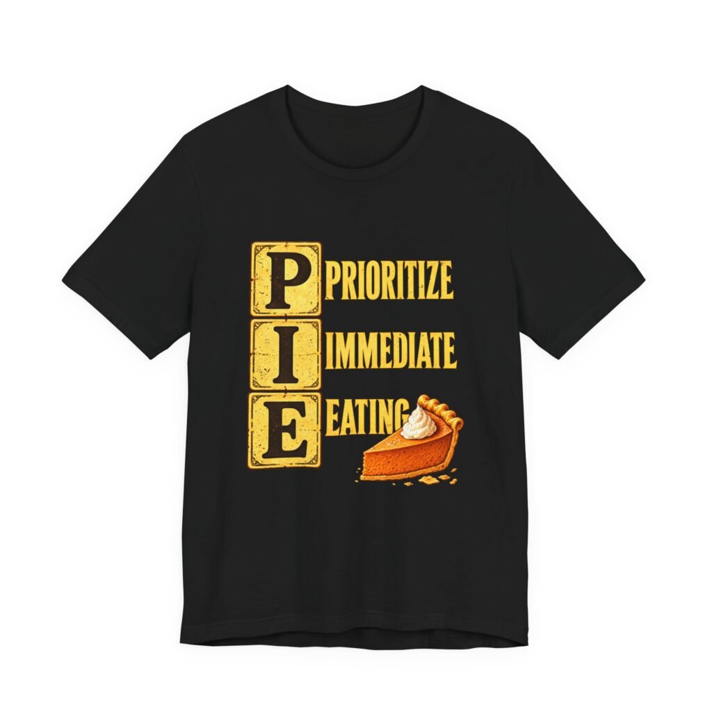 Thanksgiving Prioritize Immediate Eating Pumpkin Pie Humor