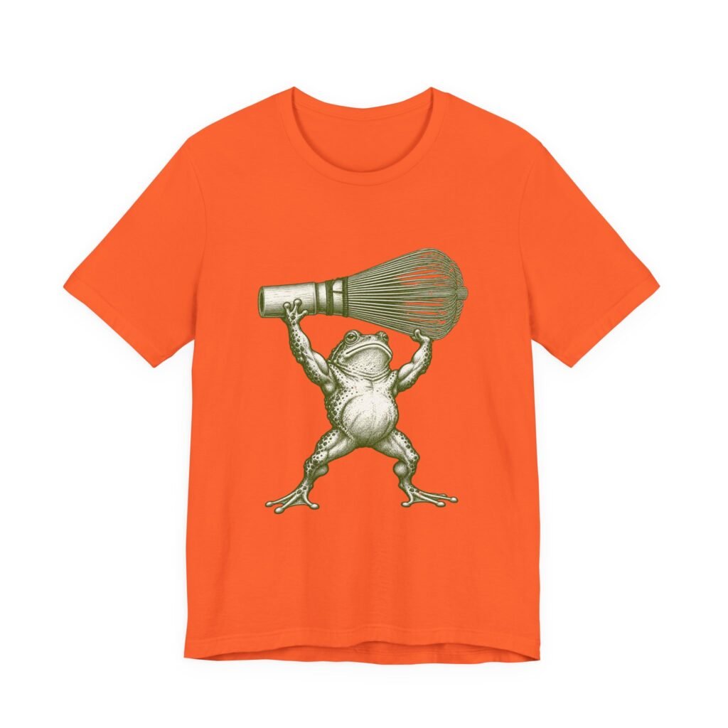 Funny Frog Weightlifting With a Giant Whisk