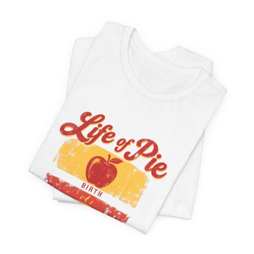 Life Stage Pie Birth Adulthood Death Graphic Tee