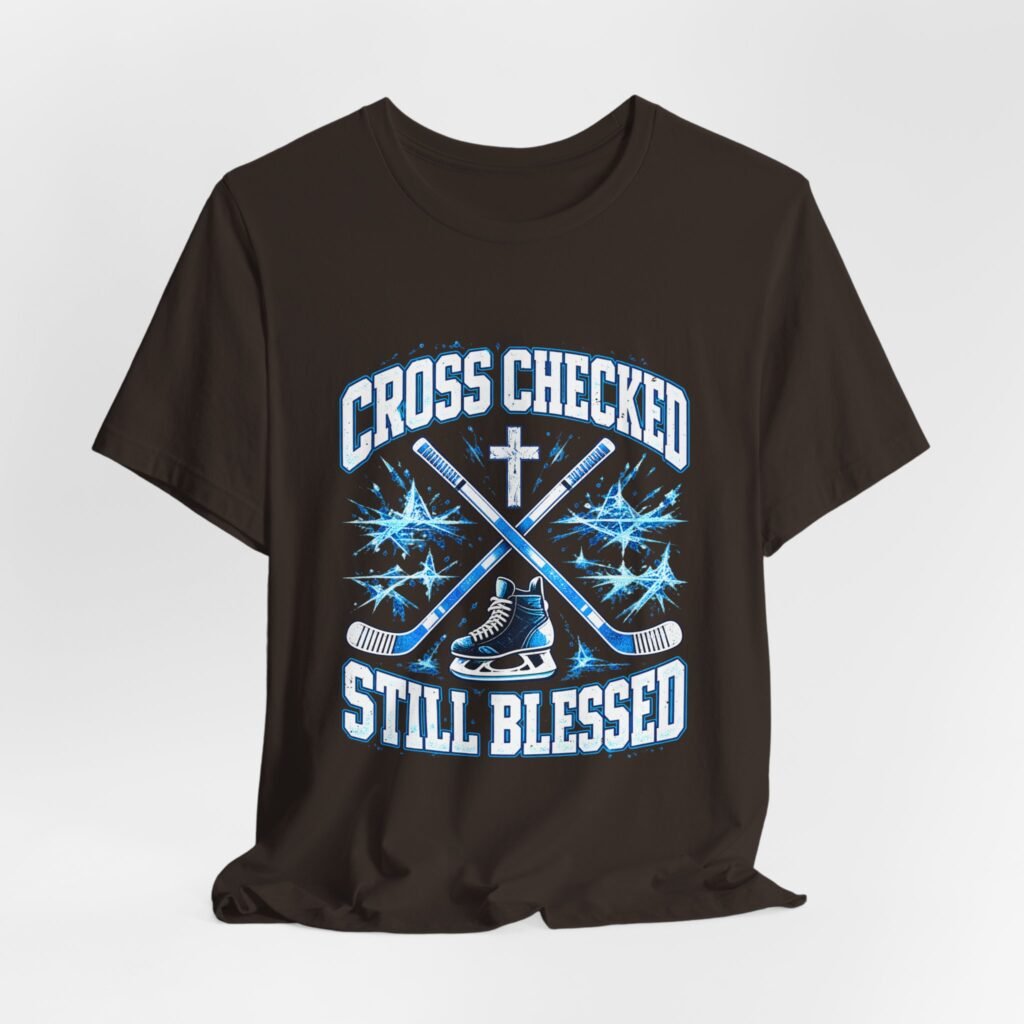Cross Checked Still Blessed Hockey Design