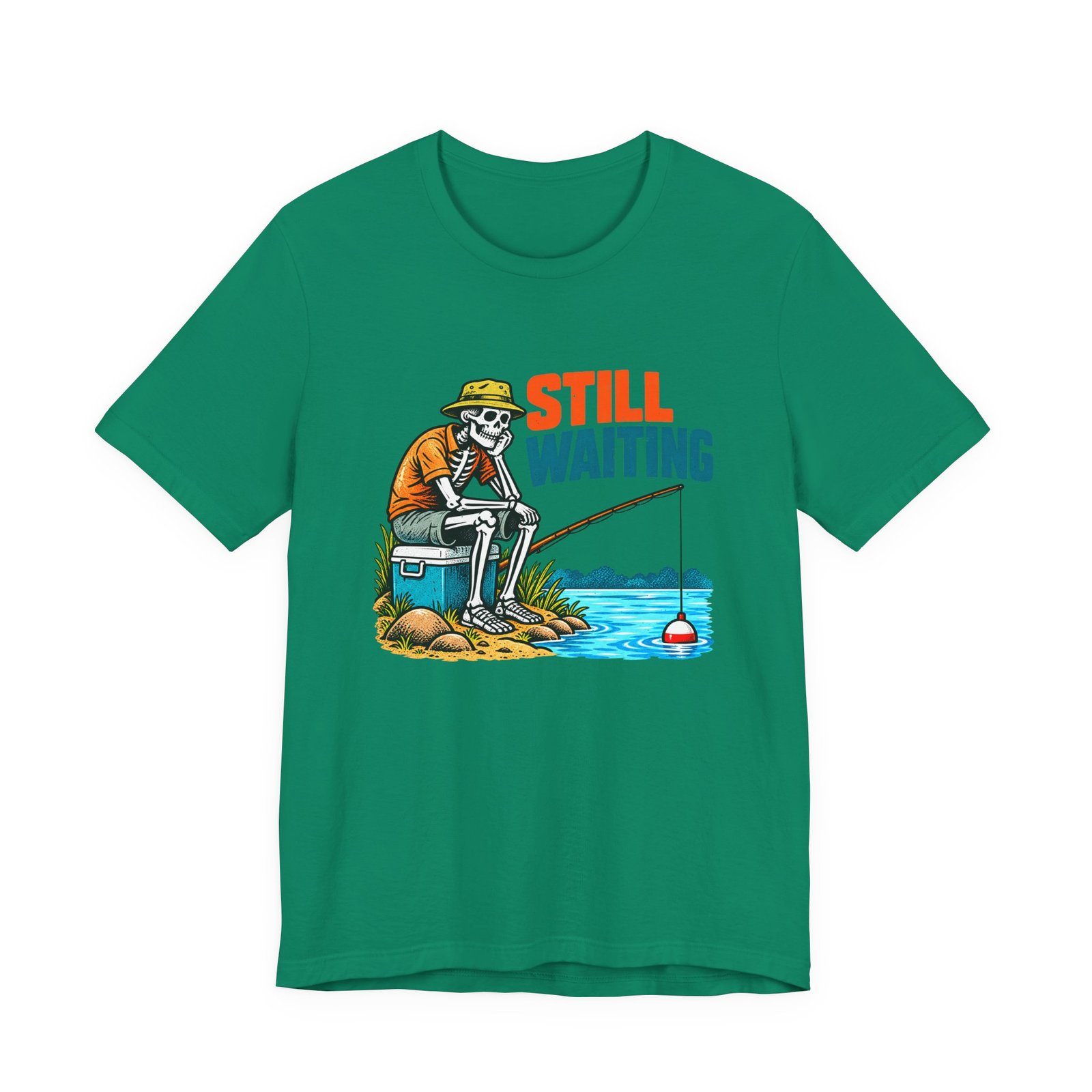 Still Waiting Skeleton Fishing Illustration - Image 25