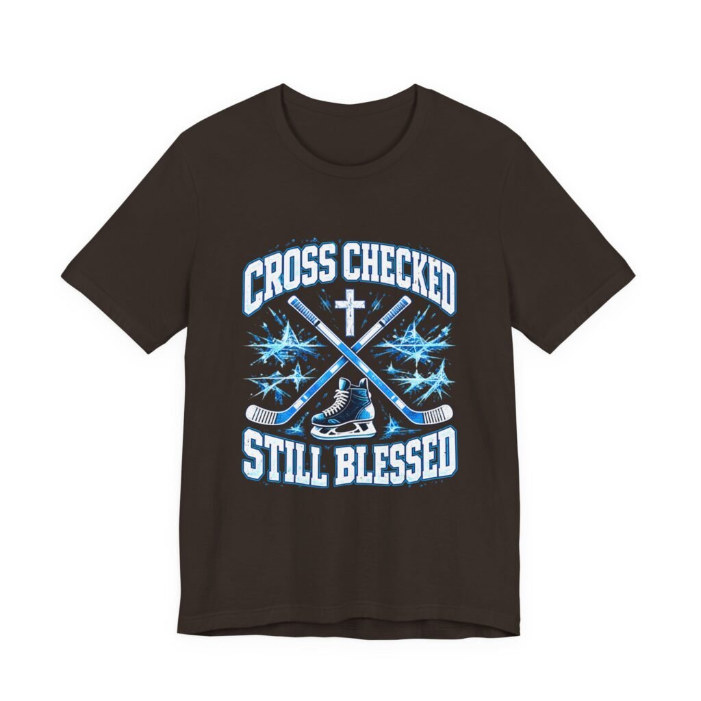 Cross Checked Still Blessed Hockey Design