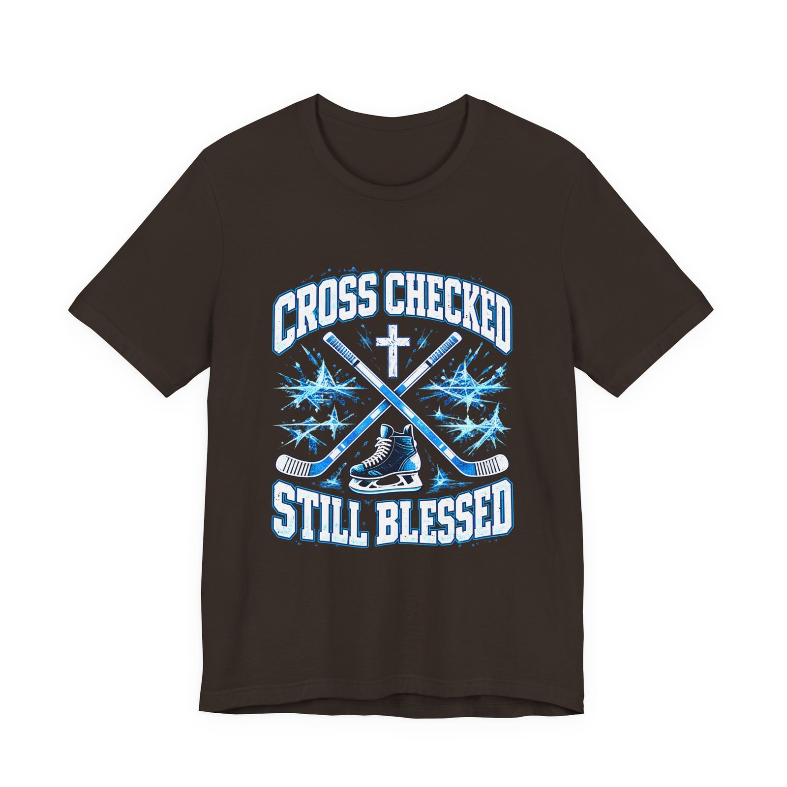 Cross Checked Still Blessed Hockey Design