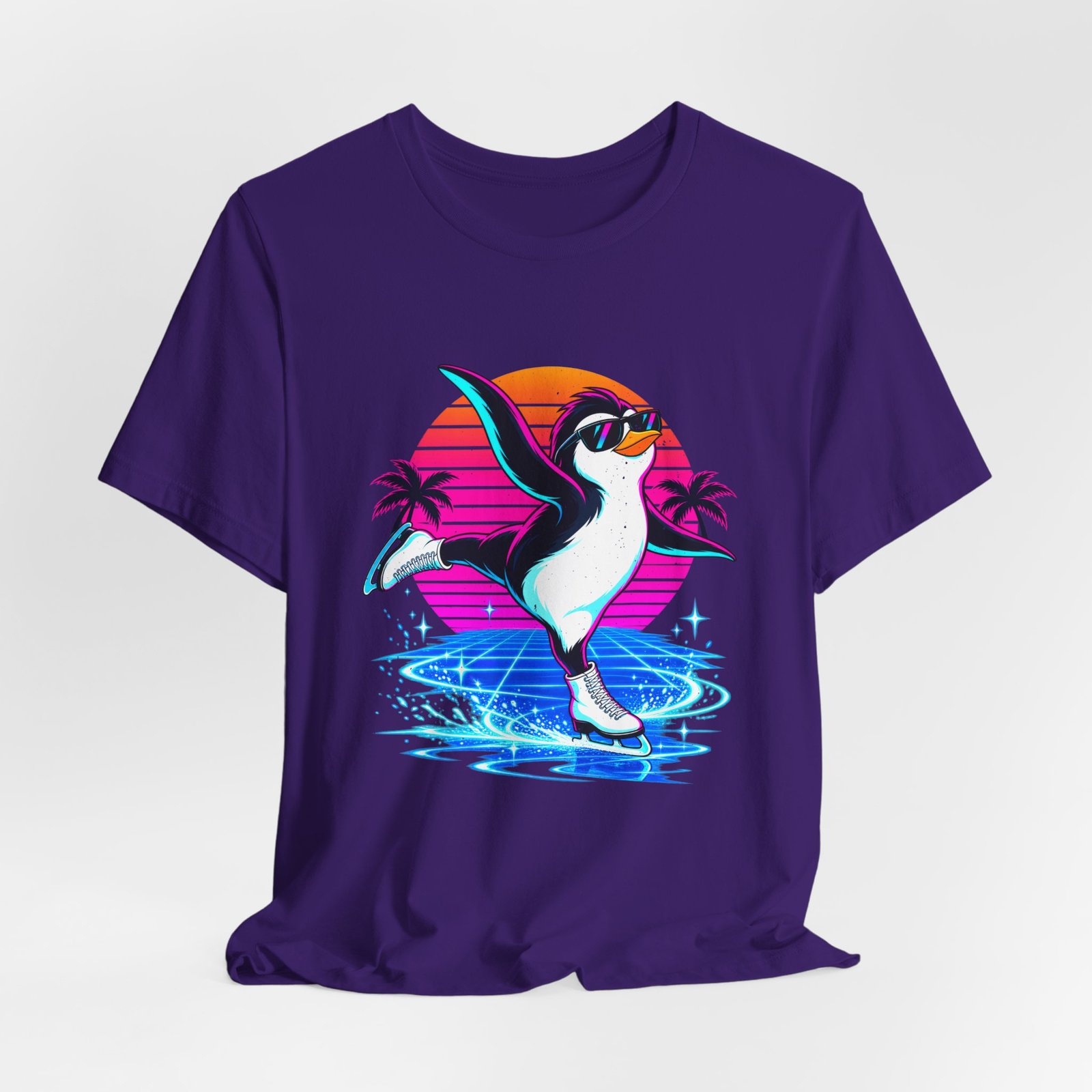 Penguin Ice Skating in a Tropical Sunset - Image 40