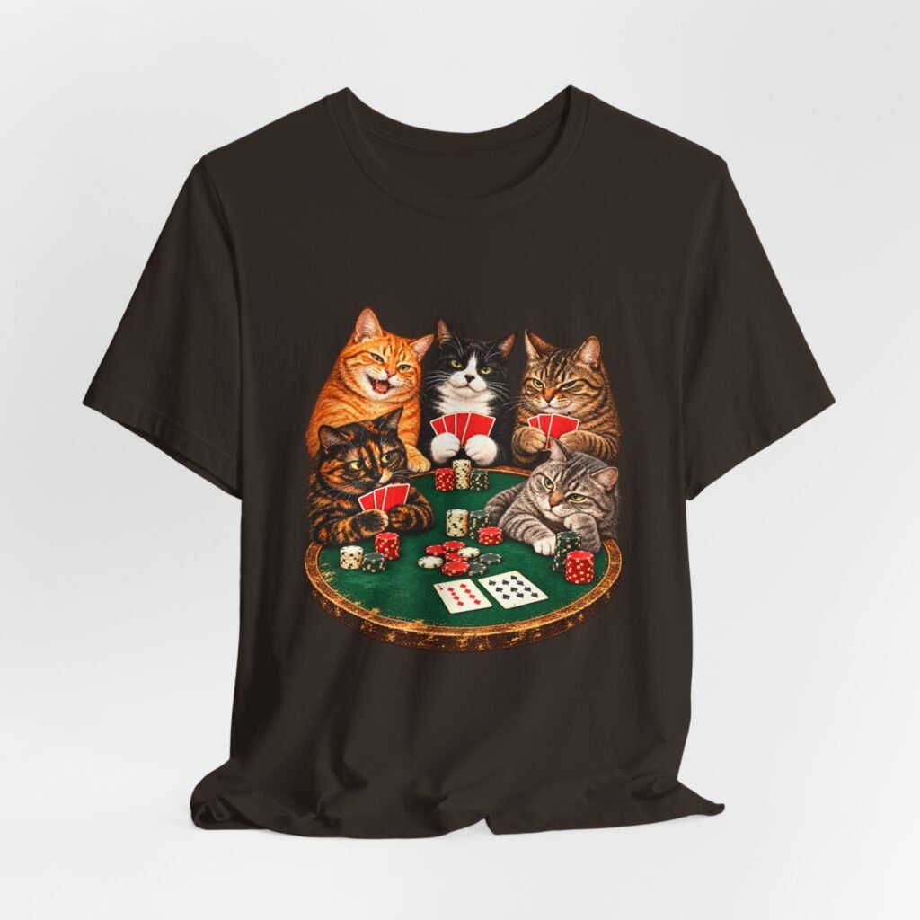 Funny Cats Playing Poker Gambling Design