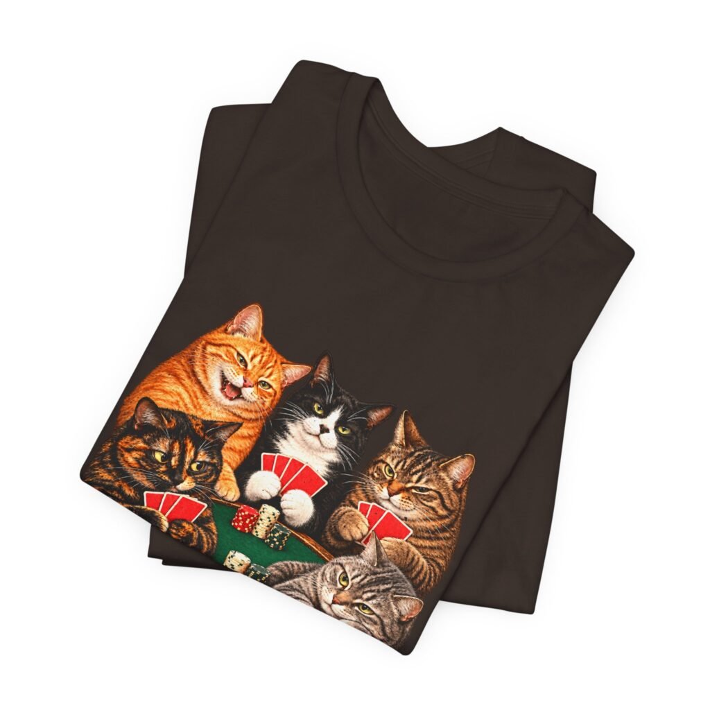 Funny Cats Playing Poker Gambling Design