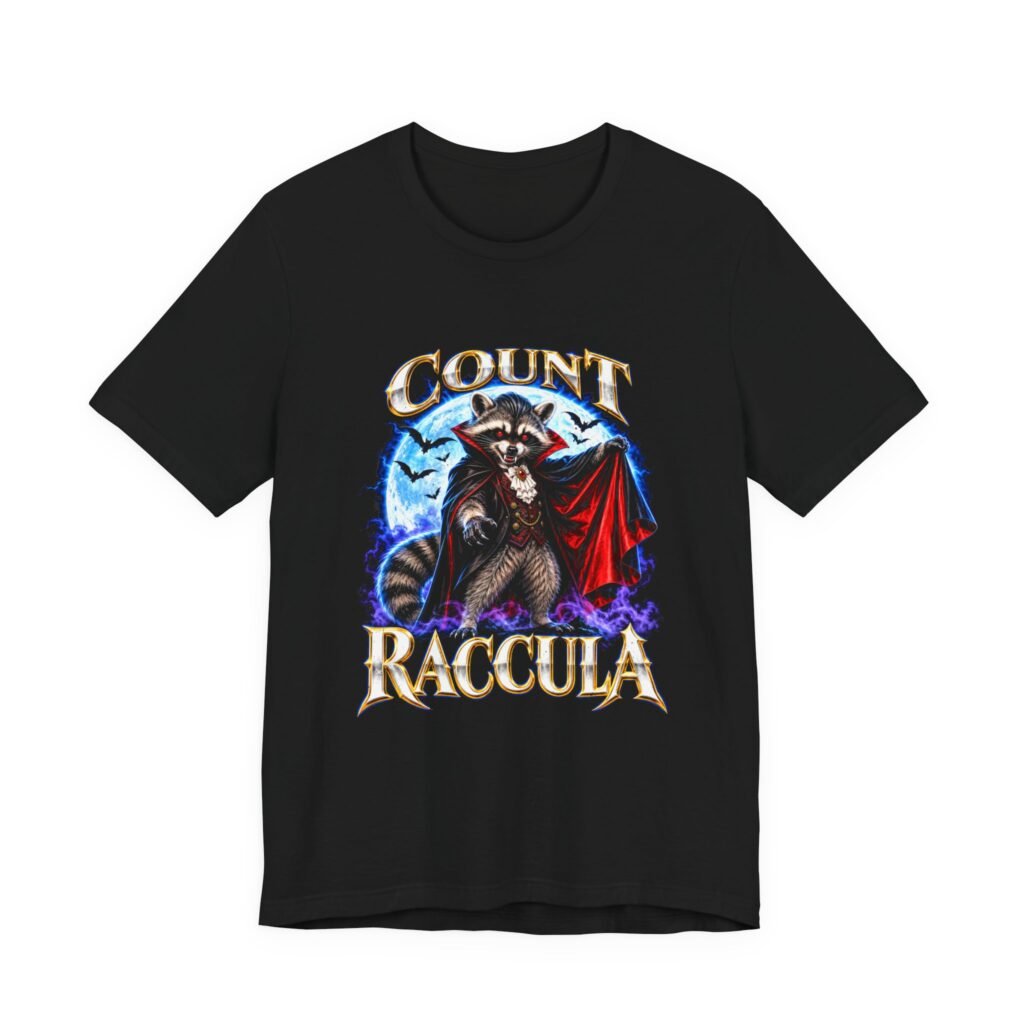 Count Racgula Vampire Raccoon Halloween Design
