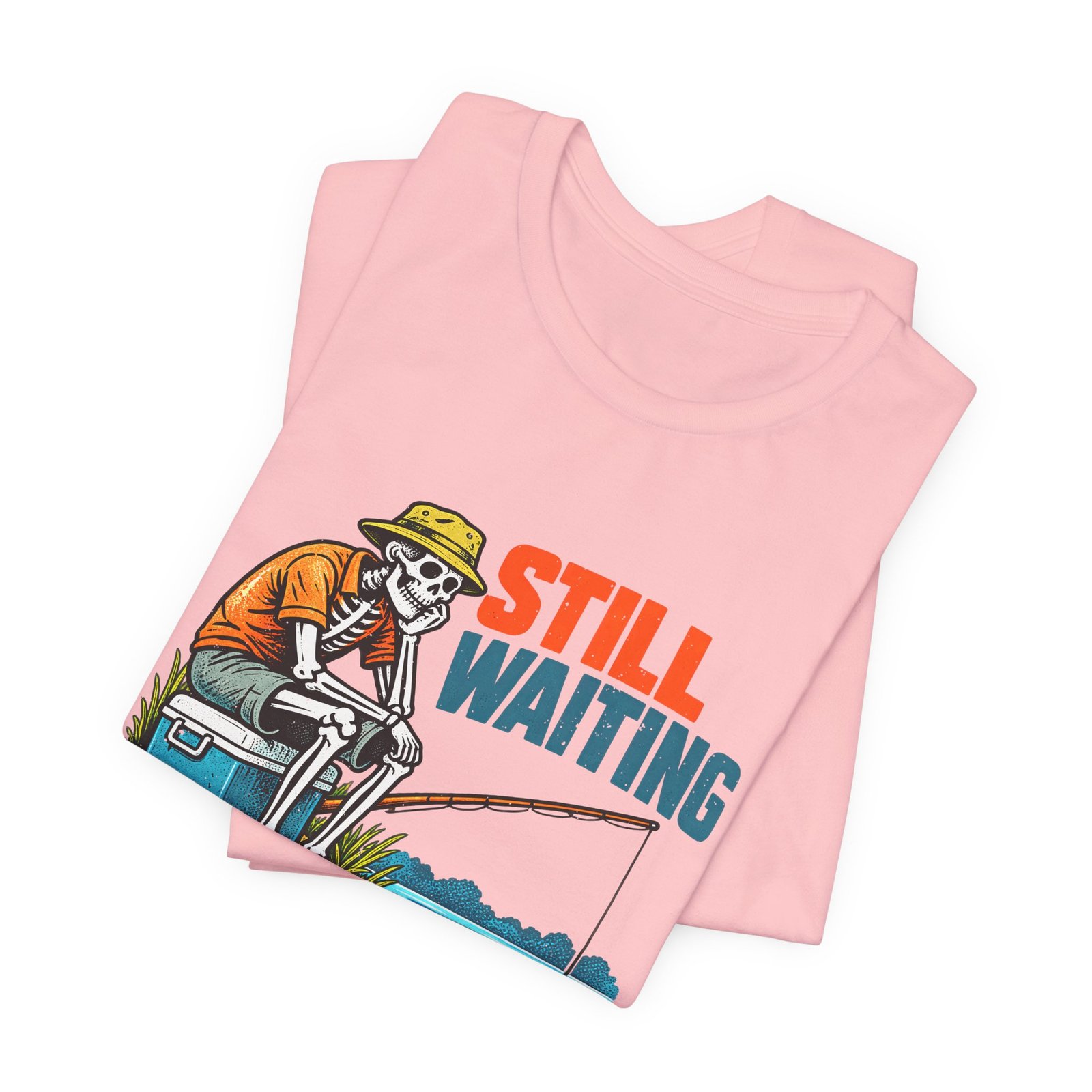 Still Waiting Skeleton Fishing Illustration - Image 43