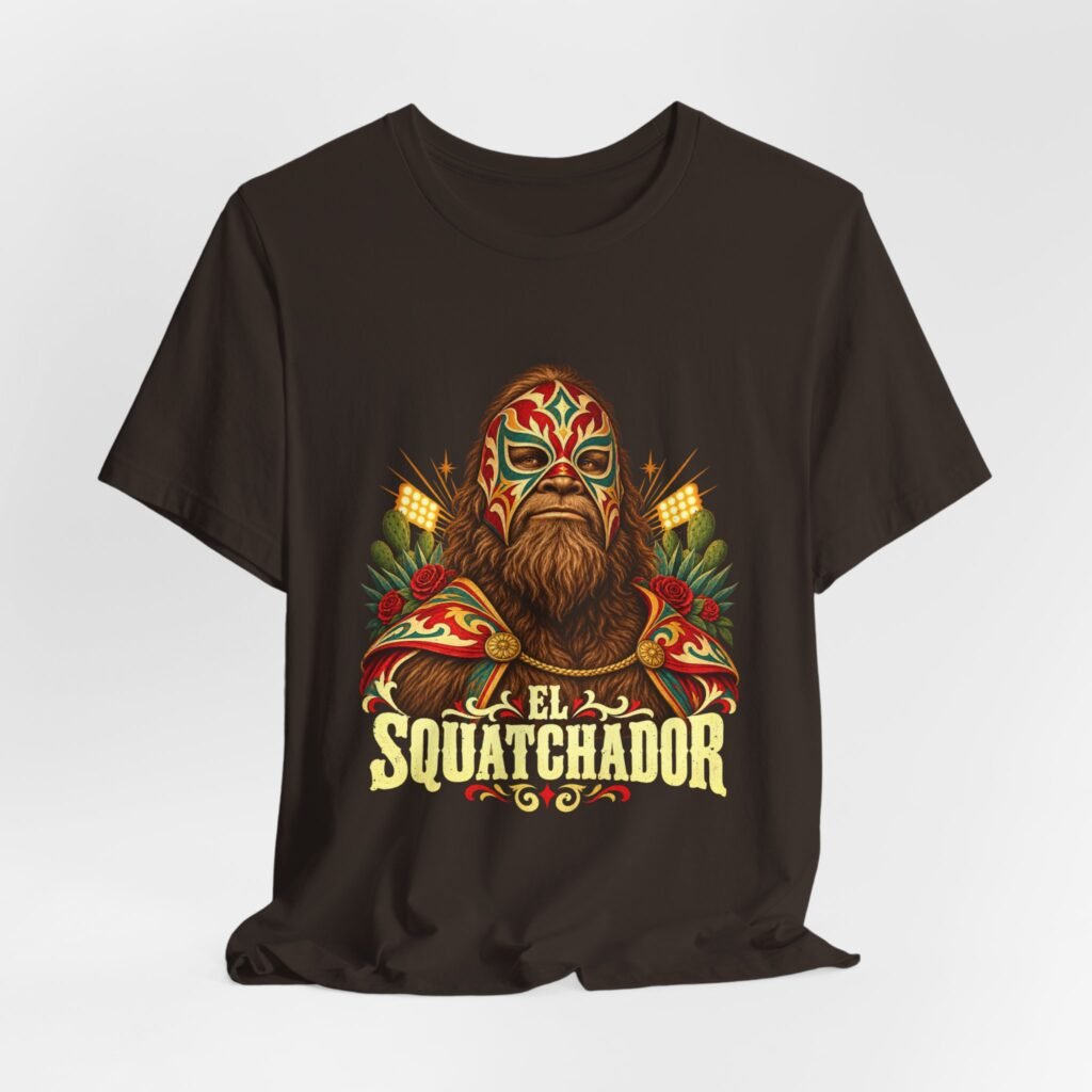 El Squatchador Sasquatch Lucha Libre Pun