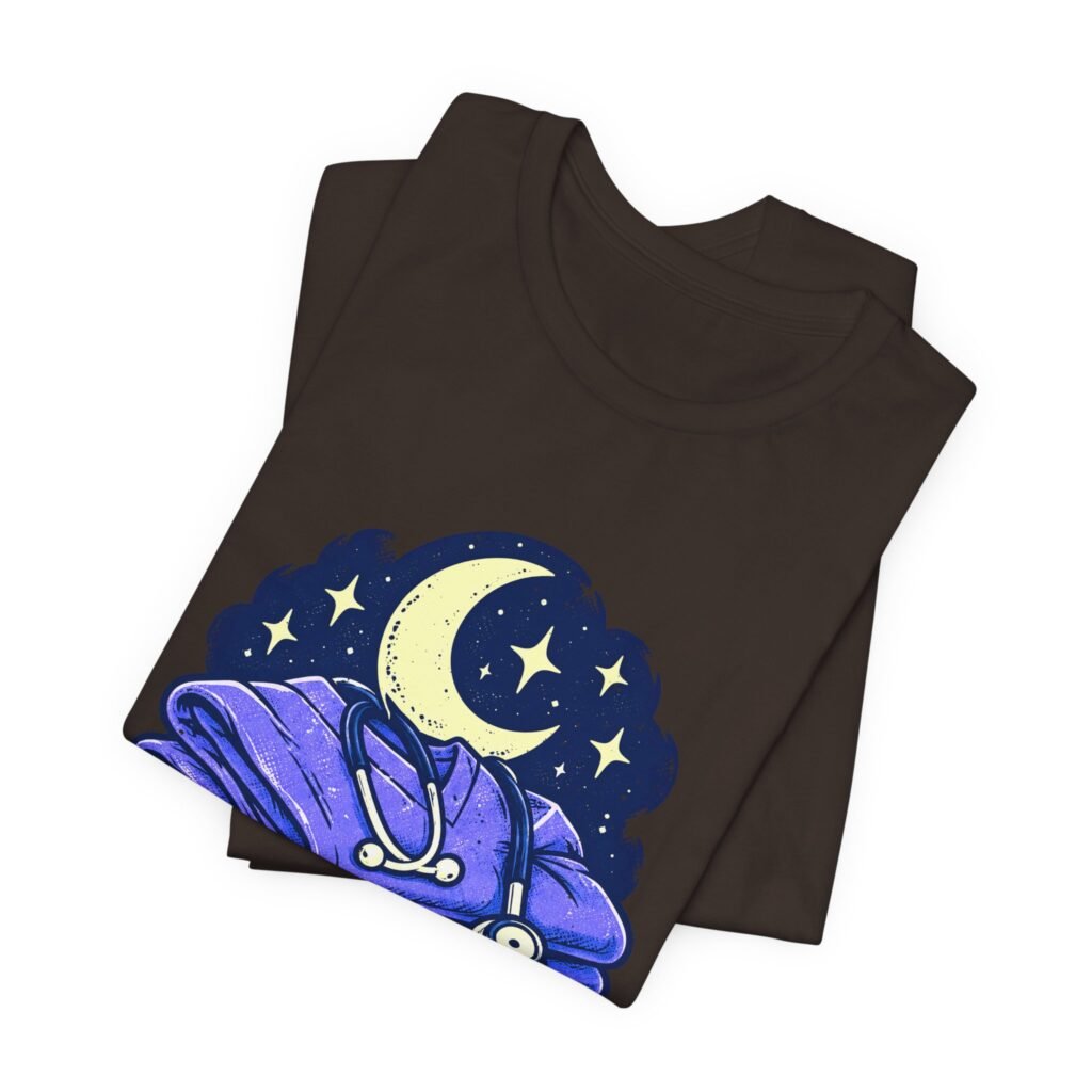 Scrubs After Dark Funny Nurse Night Work Shift Graphic Tee