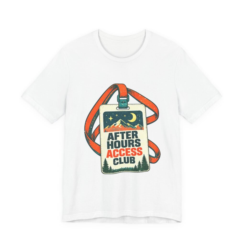 After Camping Hours Access Club Night Outdoor Graphic Tee