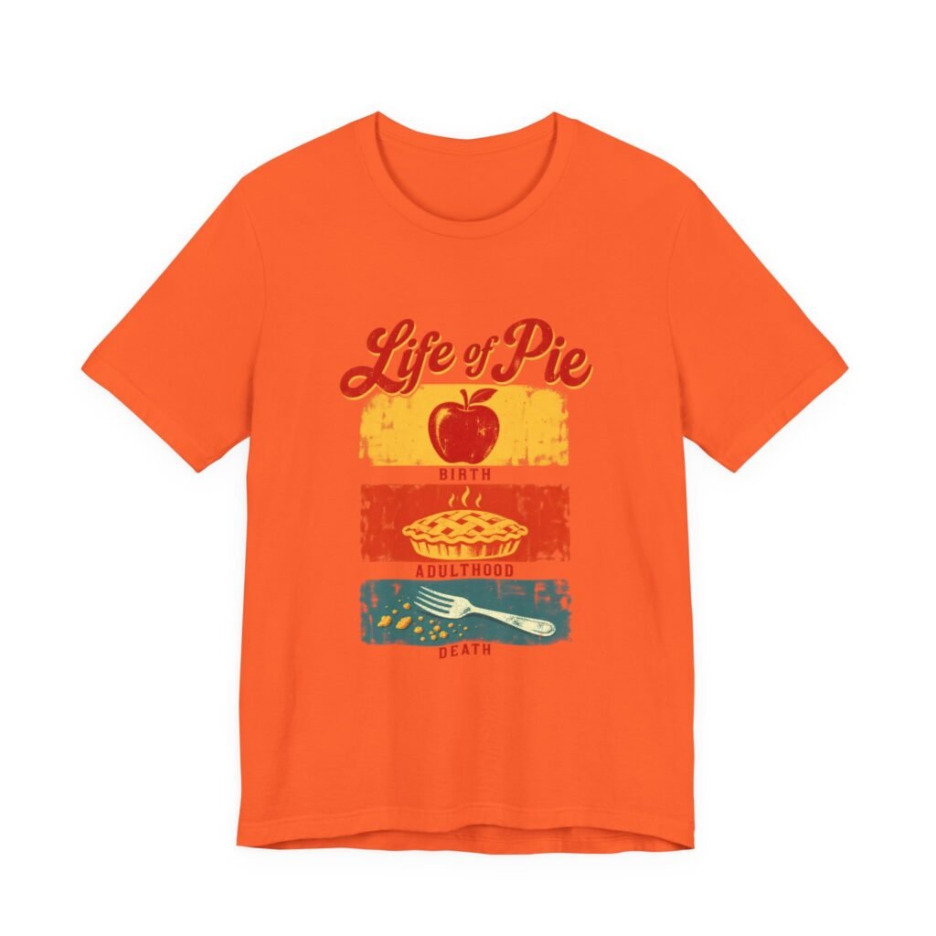 Life Stage Pie Birth Adulthood Death Graphic Tee