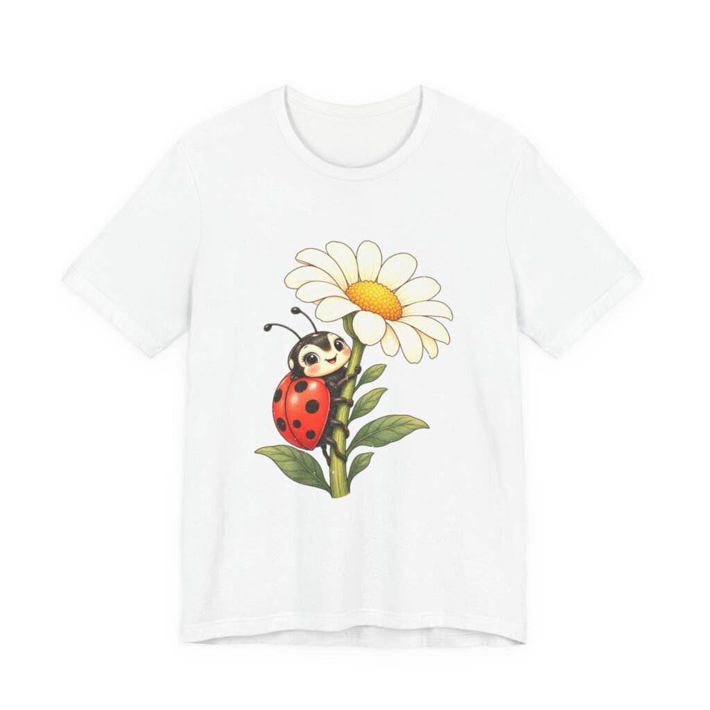Ladybug and Daisy Garden Illustration