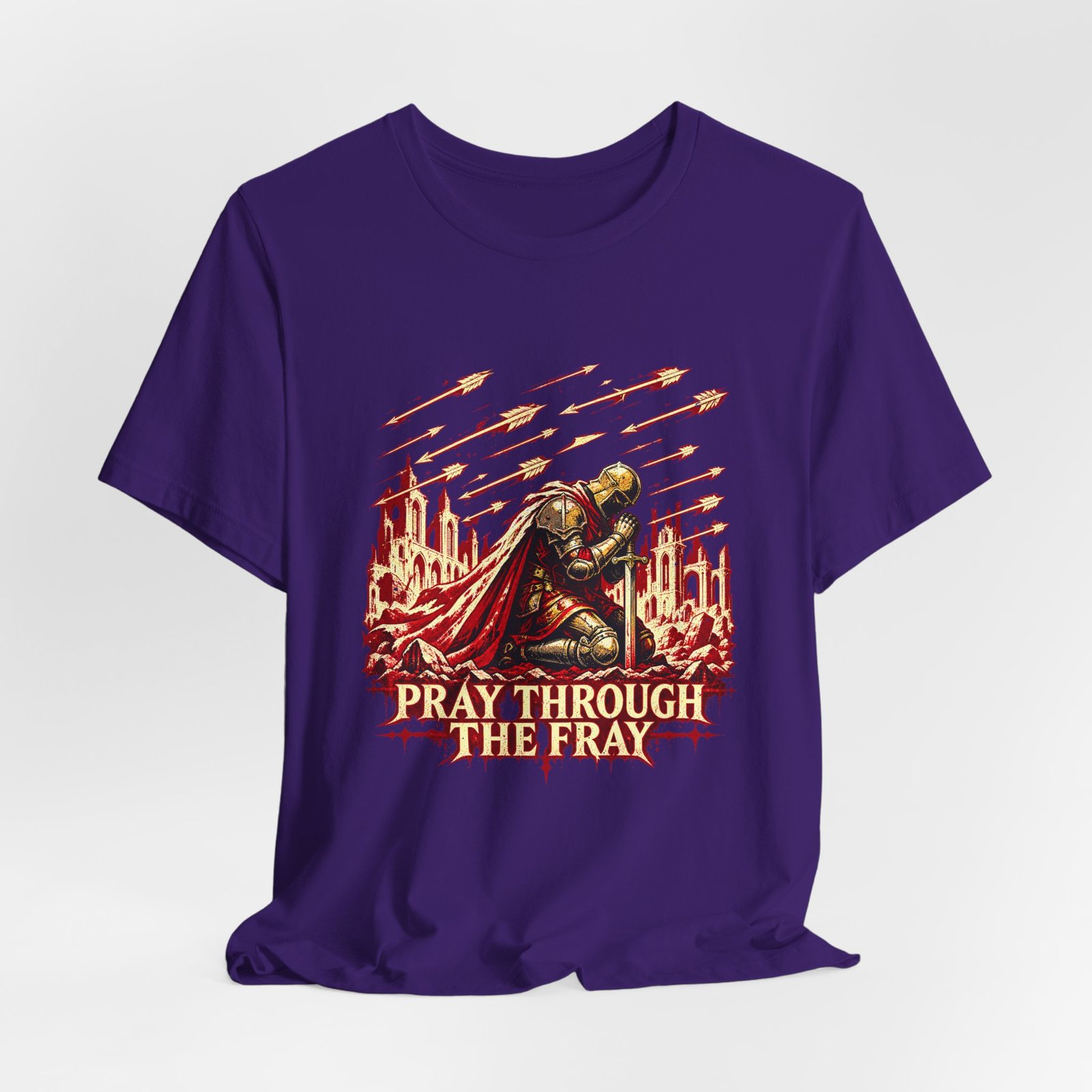 Pray Through Fray Christian Prayer Faith Graphic Tee - Image 28