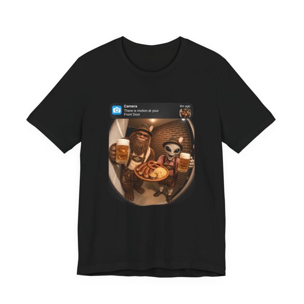 Bigfoot and Alien Bavarian Beer Doorbell Design