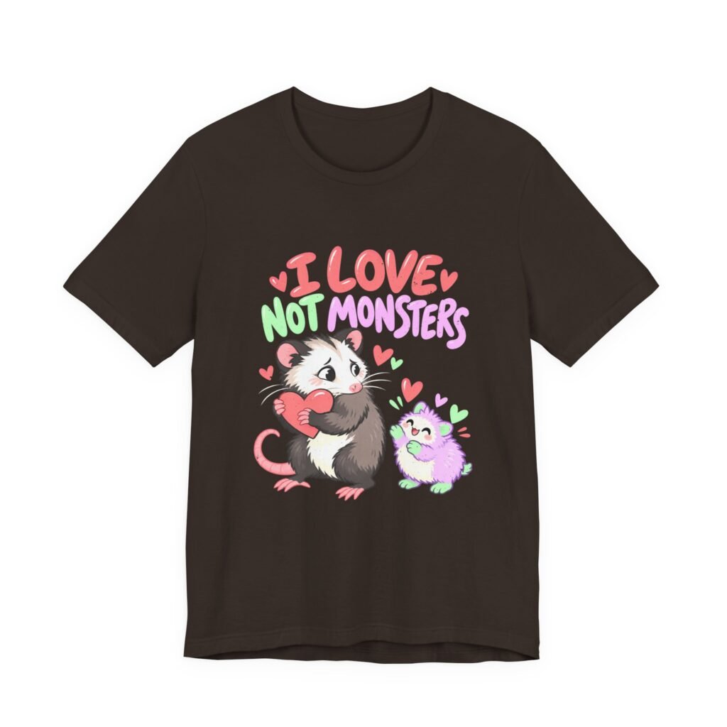 I Love Not Monsters Opossum and Cute Monster