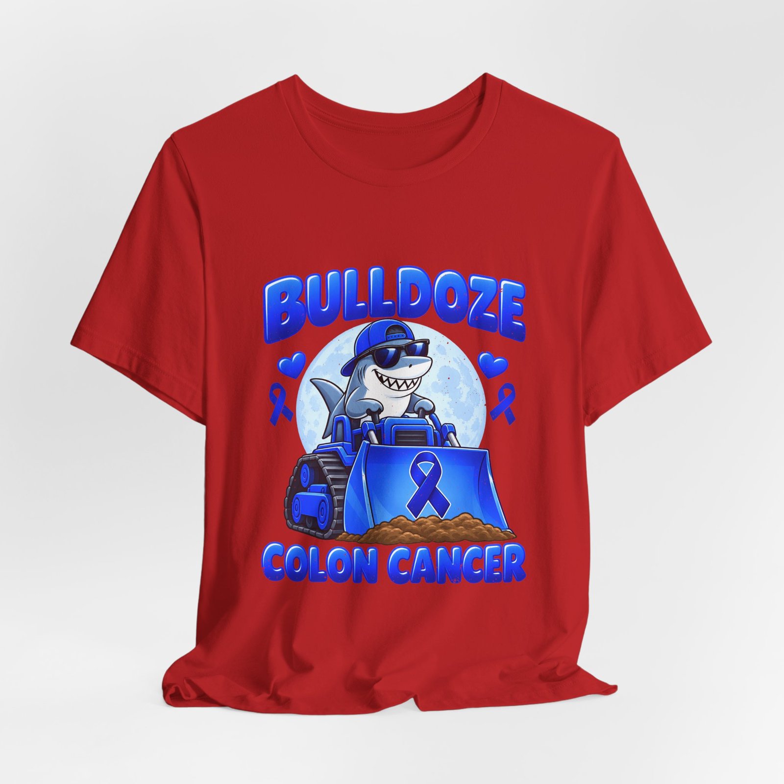 Bulldoze Colon Cancer Shark Awareness Design - Image 32