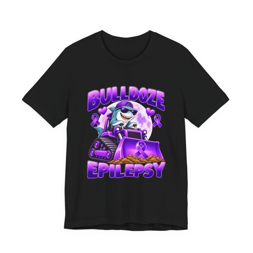 Bulldoze Epilepsy Shark Awareness Design