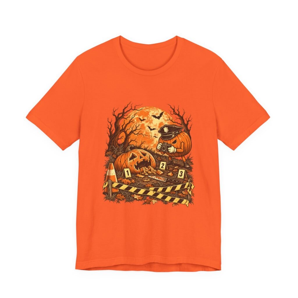 Halloween Pumpkin Scene Investigation Graphic Tee