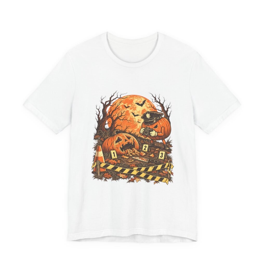 Halloween Pumpkin Scene Investigation Graphic Tee