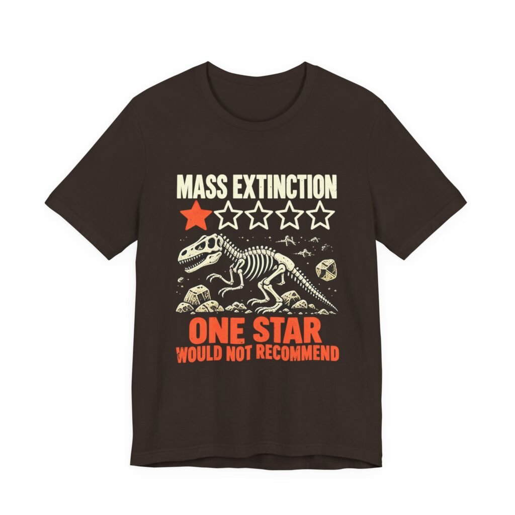 Funny Dinosaur Reading Says Mass Extinction Gets